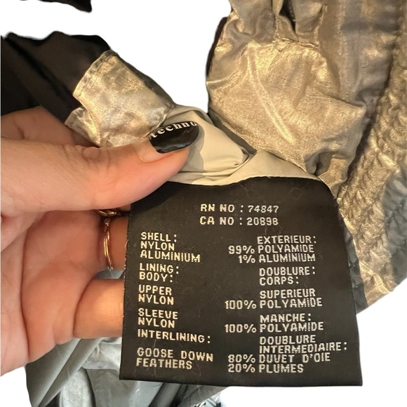 Andrew Marc Silver Puffer Jacket with Faux Fur Hood - Picture 6 of 16